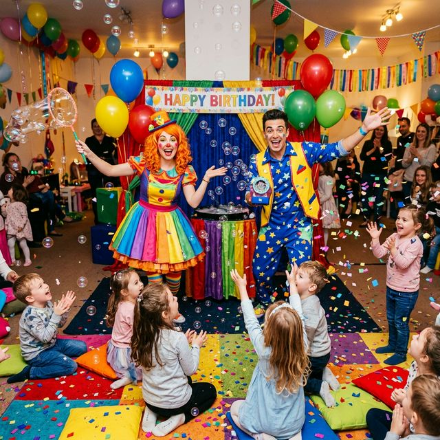 Детский день рождения в Сочи: дети играют на празднике